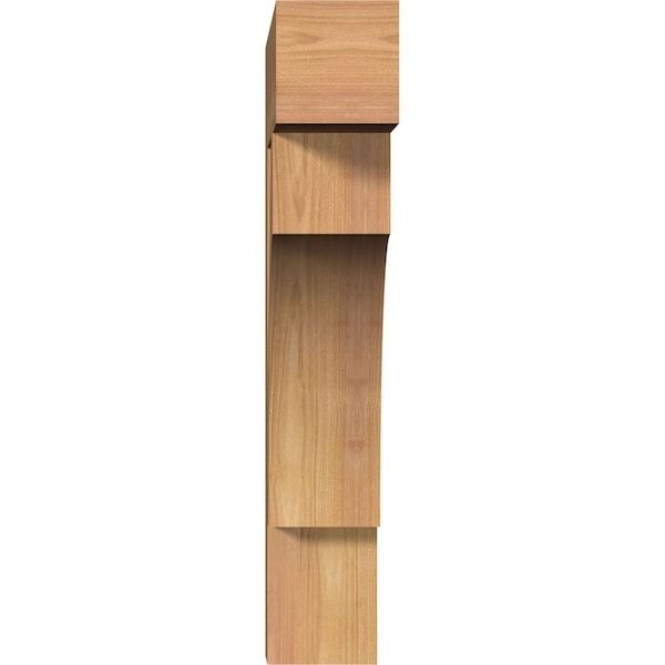 Westlake Block Smooth Bracket, Western Red Cedar, 3 1/2W X 16D X 20H